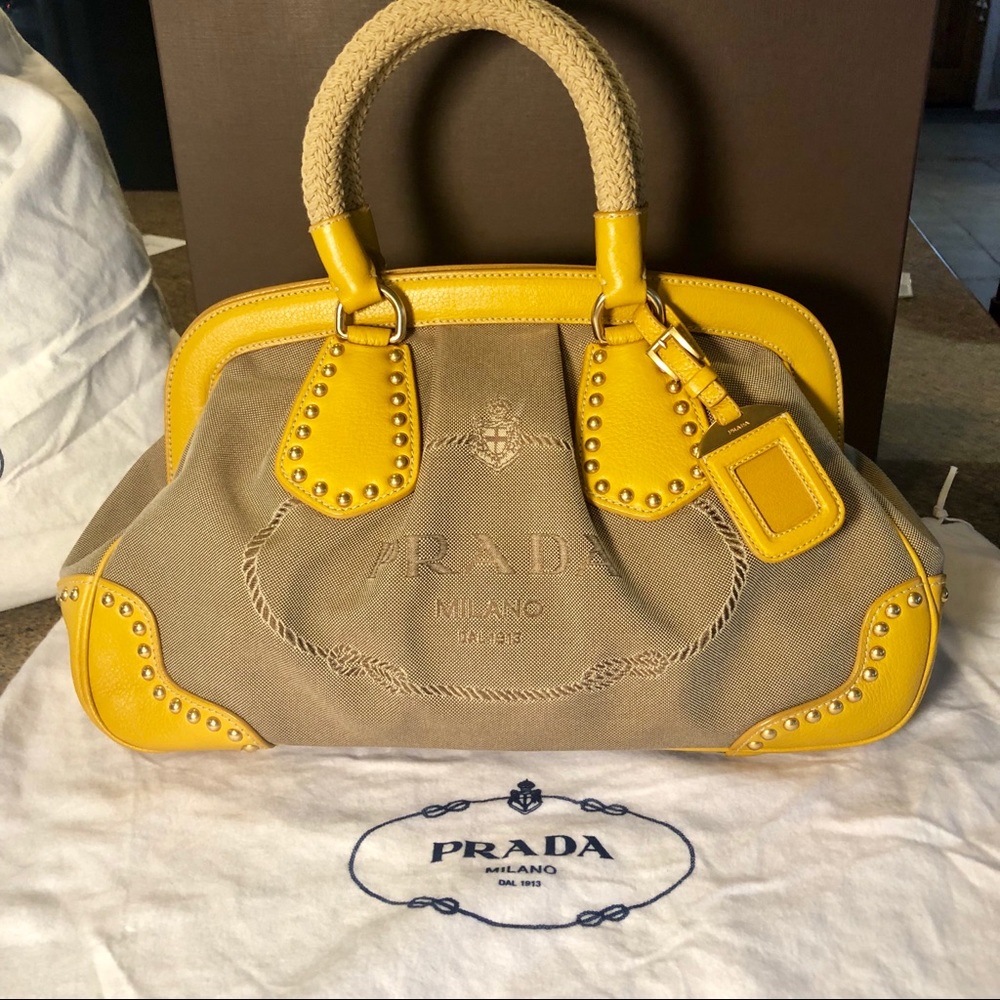💛 Prada Logo Jacquard in Mimosa yellow!💛